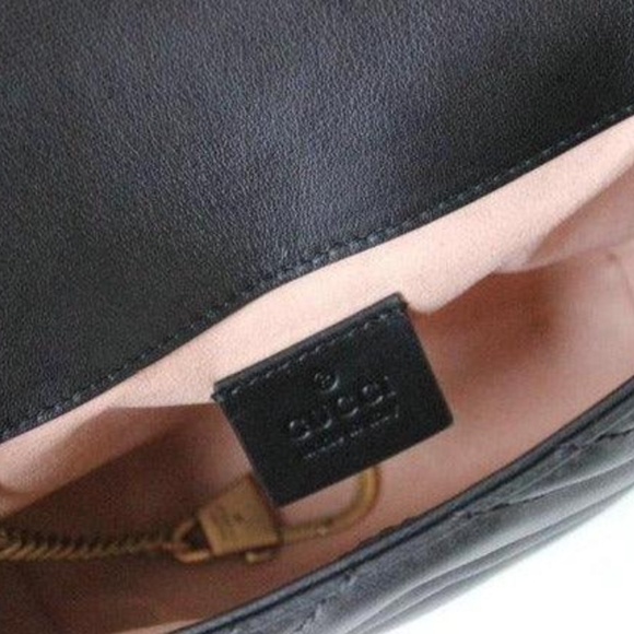 GUCCI GG MARMONT MATELASSÉ LEATHER SUPER MINI BAG - Picture 4 of 13